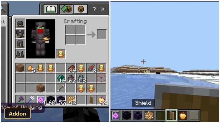 Simple Auto Totem (26+, 1.21) – MCPE/Bedrock Addon — screenshot 2
