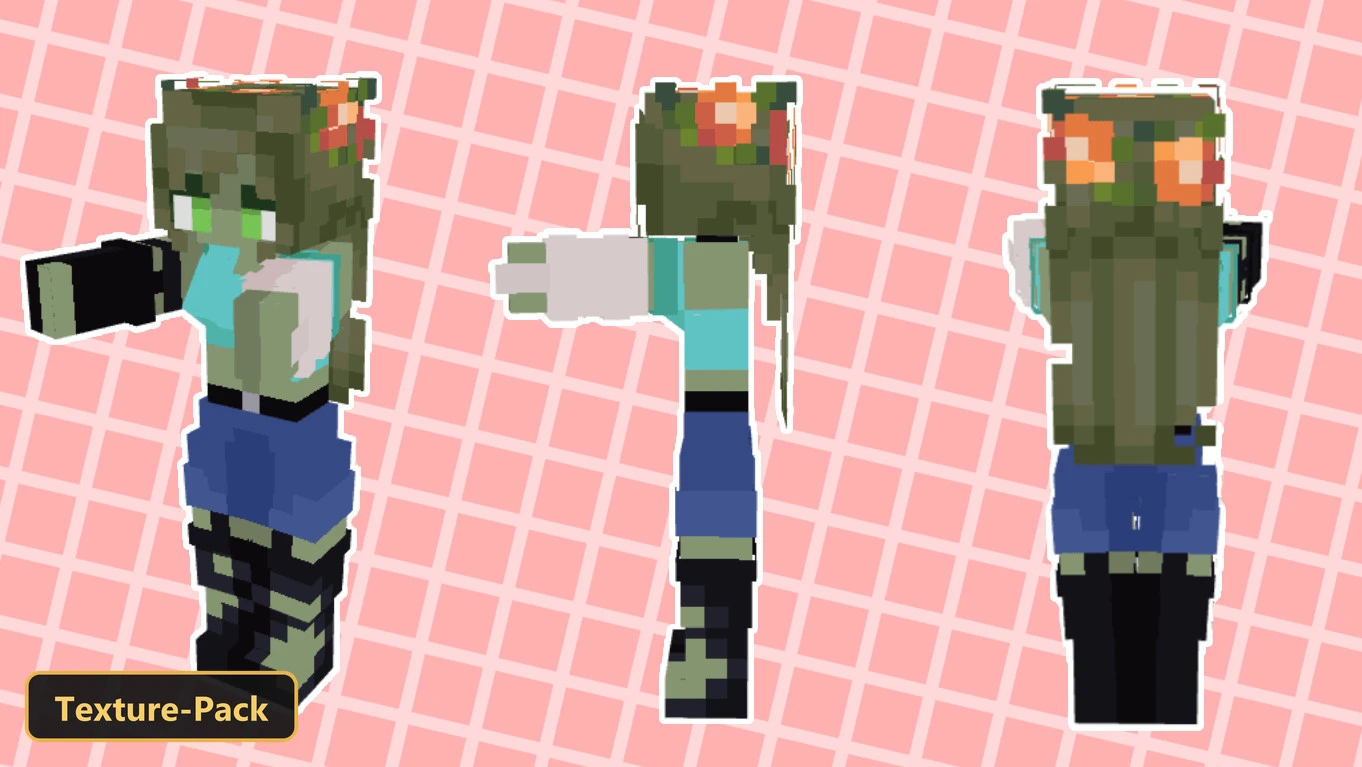 ZombieGirls (26+, 1.21) – MCPE/Bedrock Texture Pack — screenshot 2