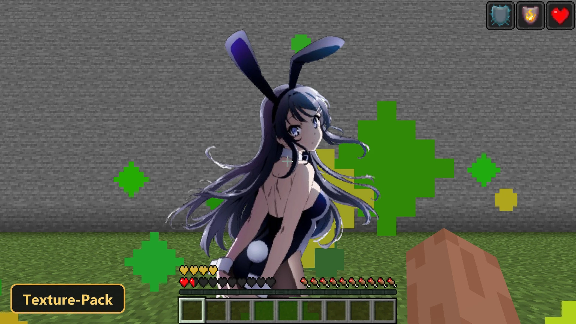 Bunny Girl Senpai Totem (26+) – MCPE/Bedrock Texture Pack — screenshot 1