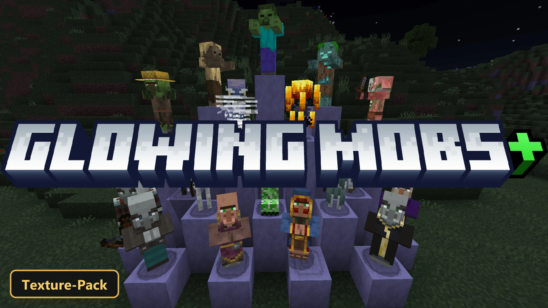 Glowing Mobs (26+, 1.21) – MCPE/Bedrock Texture Pack