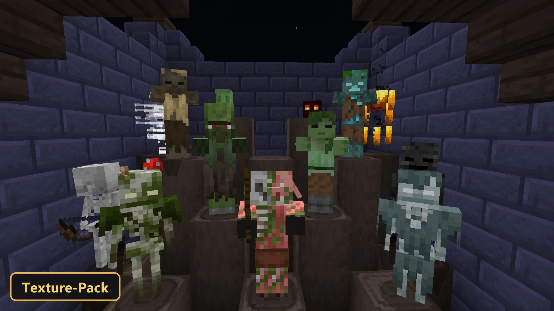 Glowing Mobs (26+, 1.21) – MCPE/Bedrock Texture Pack — screenshot 3