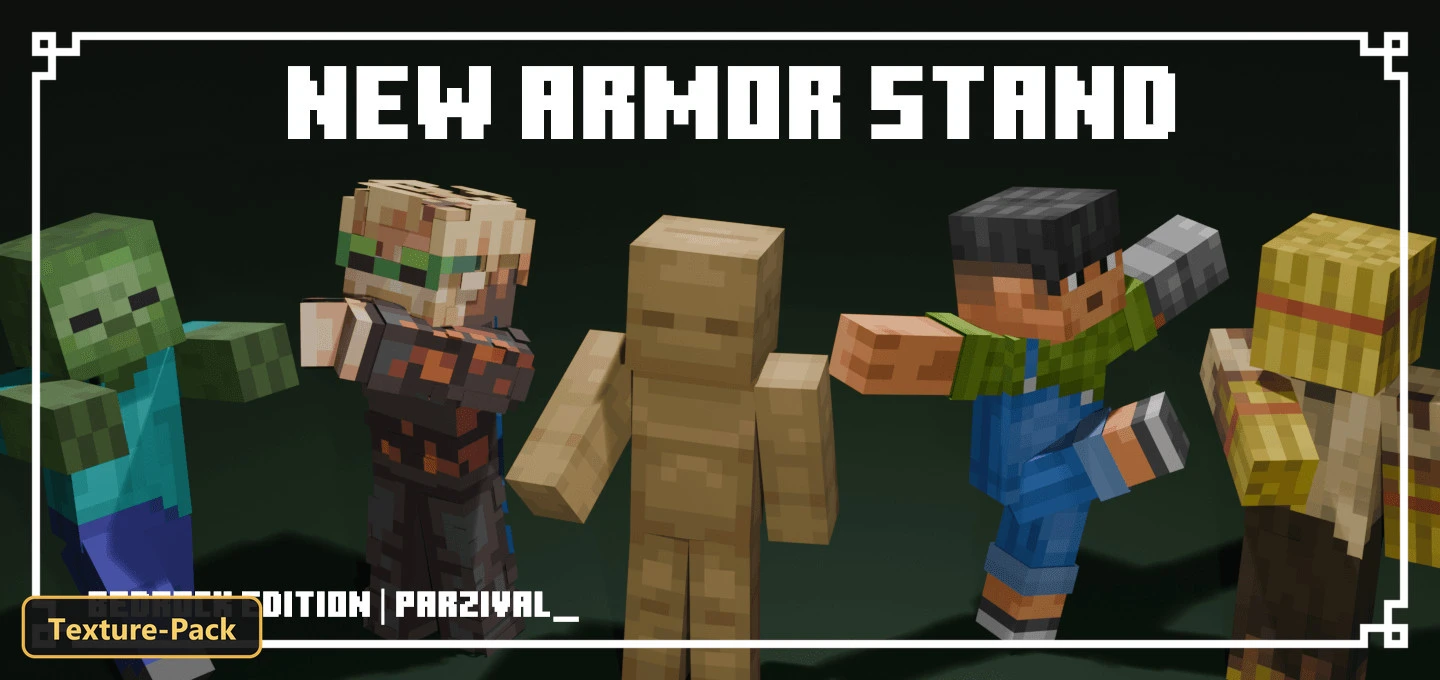New Armor Stand Revamped (26+, 1.21) – MCPE/Bedrock Texture Pack