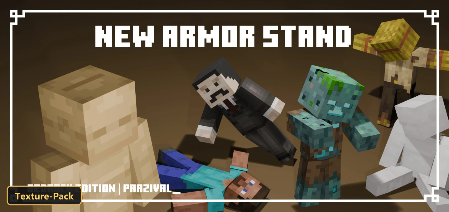 New Armor Stand Revamped (26+, 1.21) – MCPE/Bedrock Texture Pack — screenshot 1
