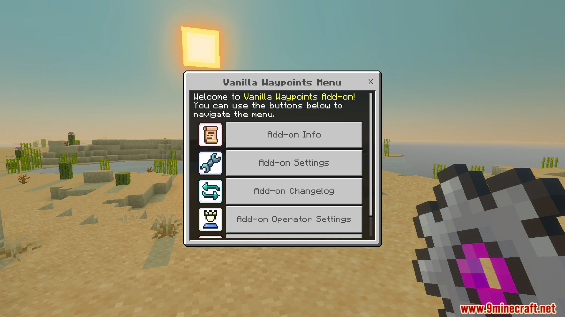Vanilla Waypoints Addon (26.x, 1.21) – Create Custom Waypoints To Teleport Instantly — screenshot 1