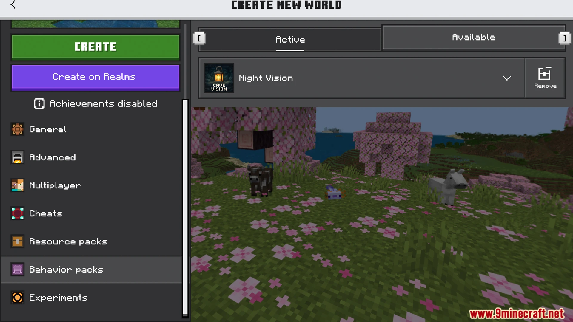 Quillphens Night Vision Addon (26.x, 1.21) – Infinite Night Vision in Caves — screenshot 1