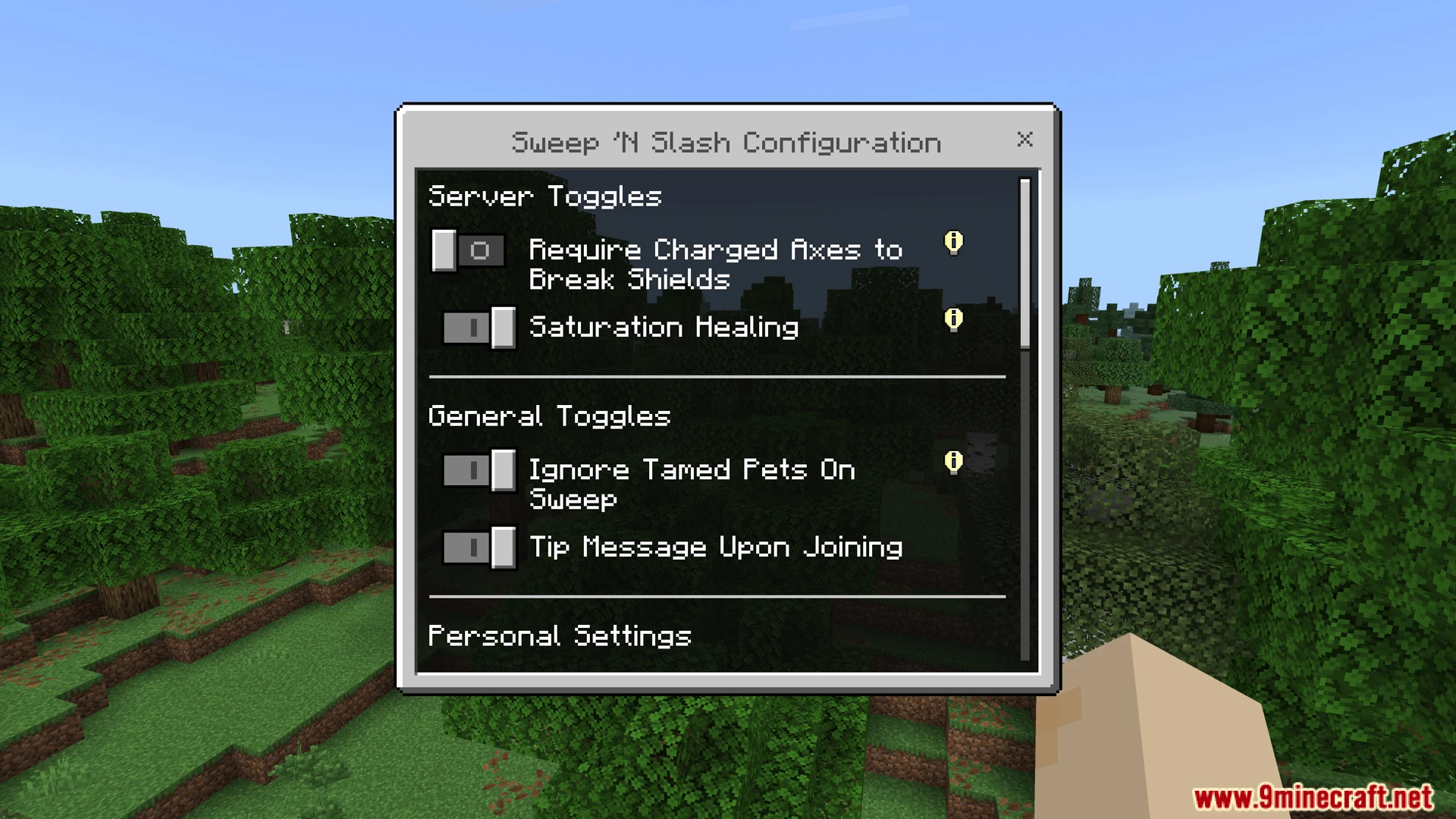 Sweep N Slash Addon (26.x) – Adds the Sweeping Sword Attack From Java Edition. — screenshot 2
