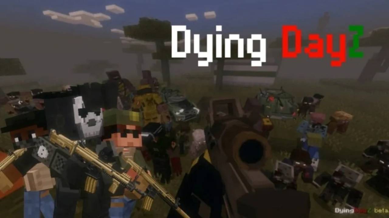 Dyingdayz Reborn Addon (26.x, 1.21) – Apocalypse Survival with Custom Guns and 3D Items