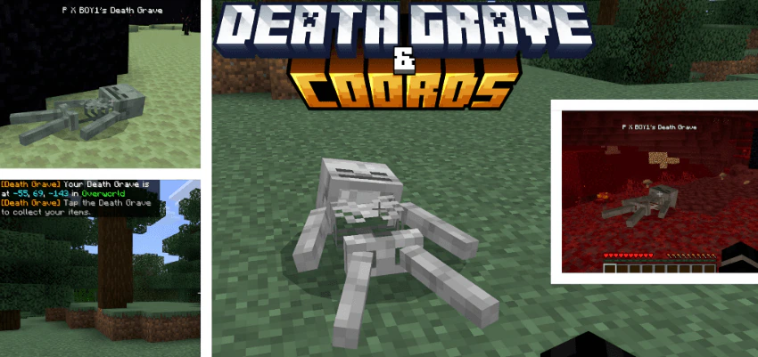 Death Grave and Coords Addon (26.x, 1.21) – MCPE/Bedrock — screenshot 4