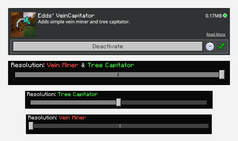 Edds' VeinCapitator Addon (26.x, 1.21) – MCPE/Bedrock Mod — screenshot 1