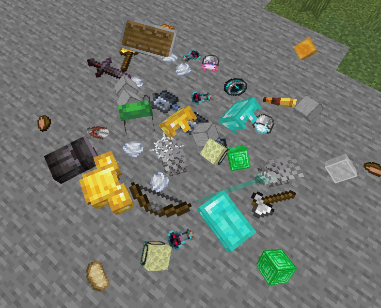 Raiyon's Item Physics Addon (26.x, 1.21) – MCPE/Bedrock Mod — screenshot 1