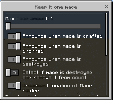Keep It One Mace Addon (26.x) – MCPE/Bedrock — screenshot 1