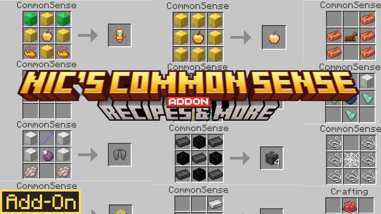 Nic's Common Sense Addon (26.x, 1.21) – MCPE/Bedrock Mod