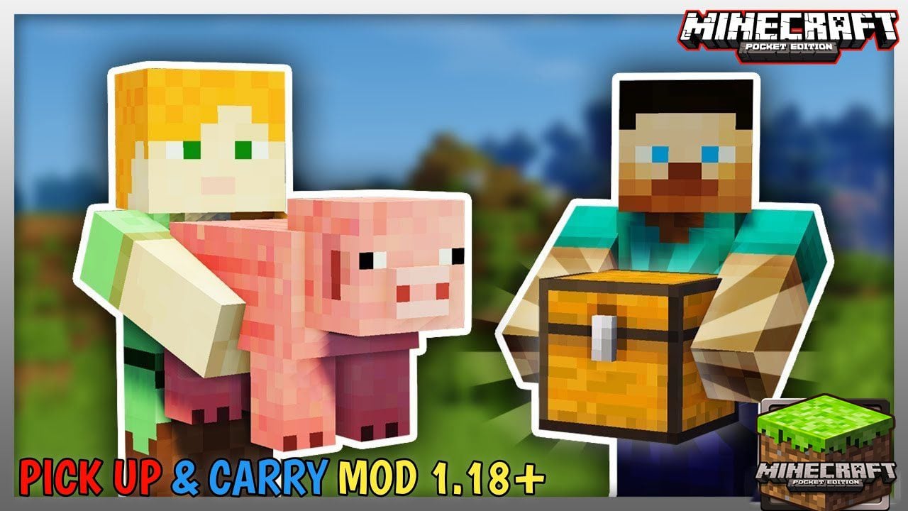 Pick Up & Carry Addon (26.x, 1.21) – MCPE/Bedrock Mod