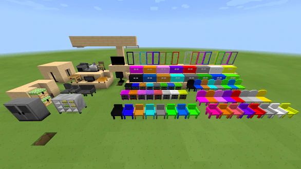 Props and Furnitures Addon (26.x, 1.21) – MCPE/Bedrock Mod — screenshot 5