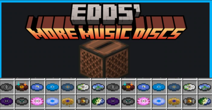 Edds' More Music Discs Addon (26.x, 1.21) – MCPE/Bedrock Mod