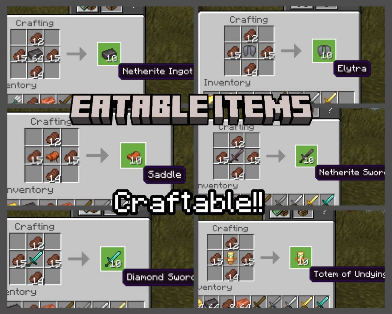 Eatable Items Addon (26.x, 1.21) – MCPE/Bedrock Mod — screenshot 2
