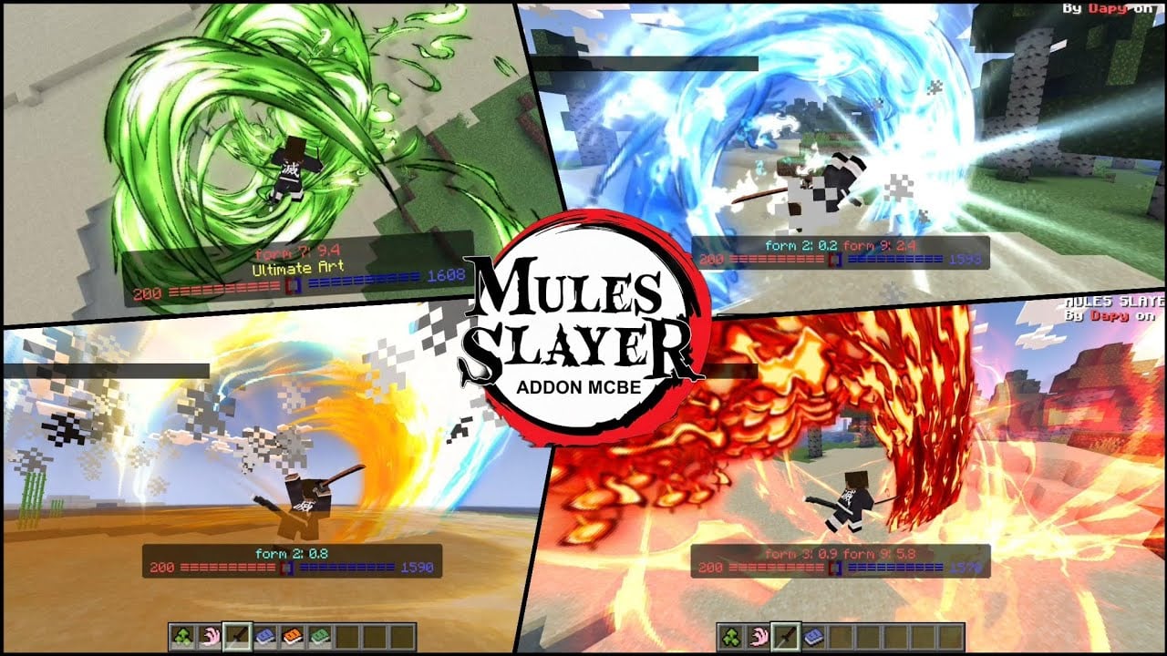 Mules Slayer Addon (26.x, 1.21) – MCPE/Bedrock Demon Slayer Mod
