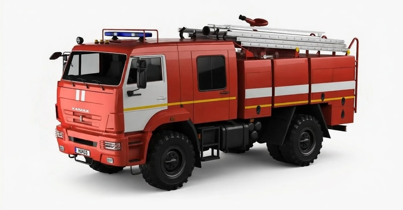 Kamaz 5350 FireTrack Addon (26.x, 1.21) – MCPE/Bedrock Mod — screenshot 1