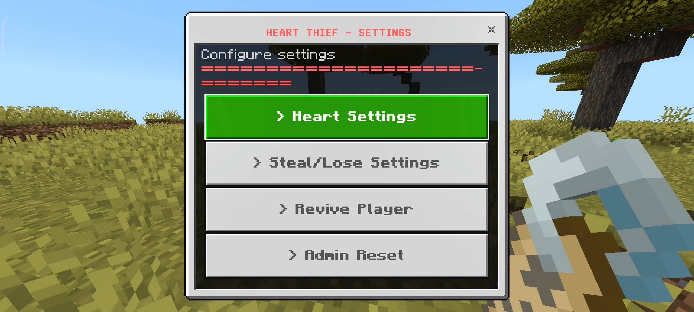 Heart Thief Addon (26.x, 1.21) – MCPE/Bedrock Mod — screenshot 1