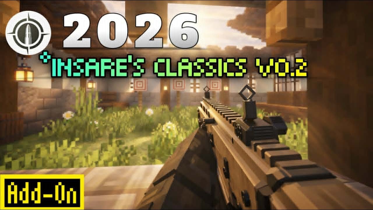 InSaRe's Classics Addon (26.x, 1.21) – MCPE/Bedrock 3D Weapons Mod