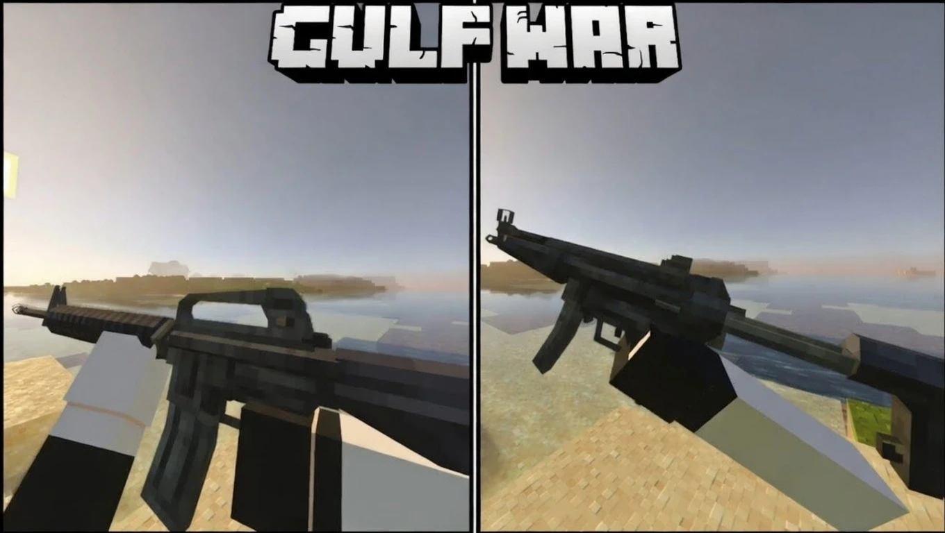 Gulf War Addon (26.x, 1.21) – MCPE/Bedrock 3D Guns Mod