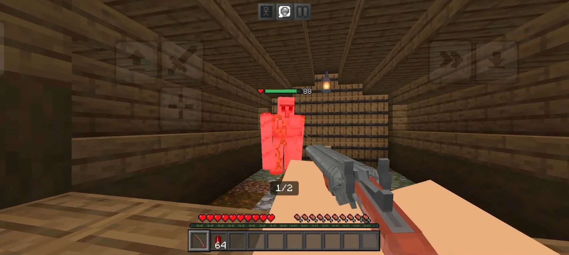 Blessed Guns Addon (26.x, 1.21) – MCPE/Bedrock 3D Survival Gun Mod — screenshot 1