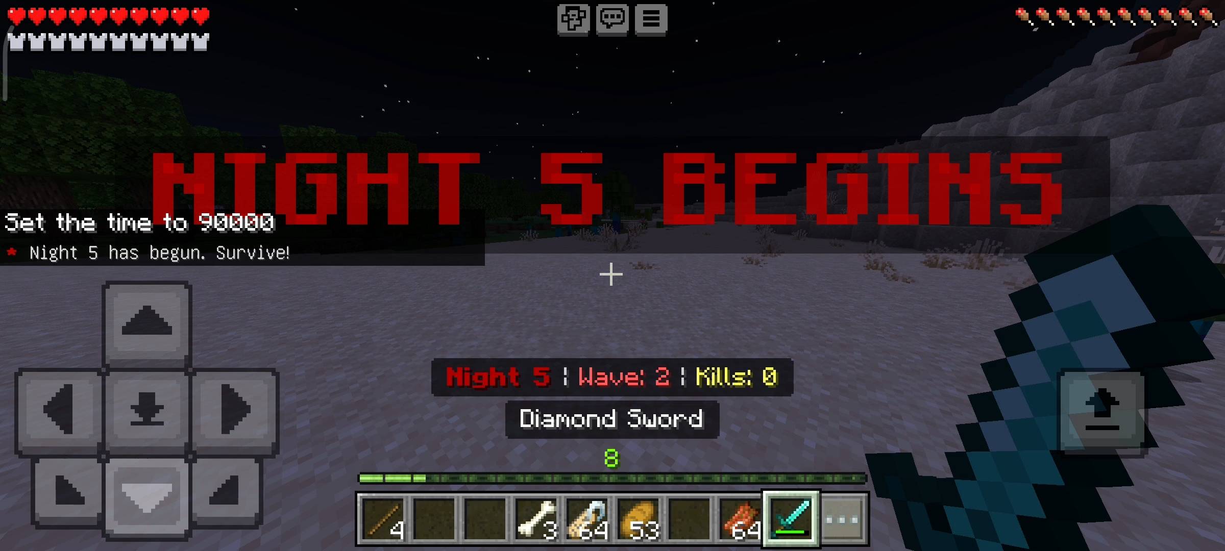 Horde Nights Addon (26.x, 1.21) – MCPE/Bedrock Mod — screenshot 1