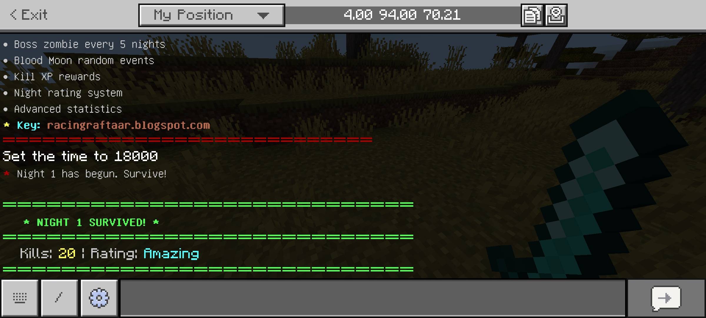 Horde Nights Addon (26.x, 1.21) – MCPE/Bedrock Mod — screenshot 6