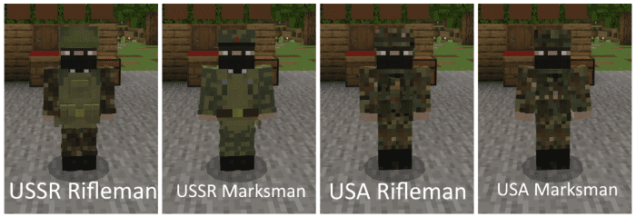 World Conflict Addon (1.21, 1.20) – MCPE/Bedrock 3D Guns Mod — screenshot 1