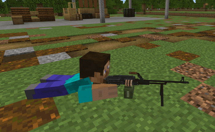 World Conflict Addon (1.21, 1.20) – MCPE/Bedrock 3D Guns Mod — screenshot 4