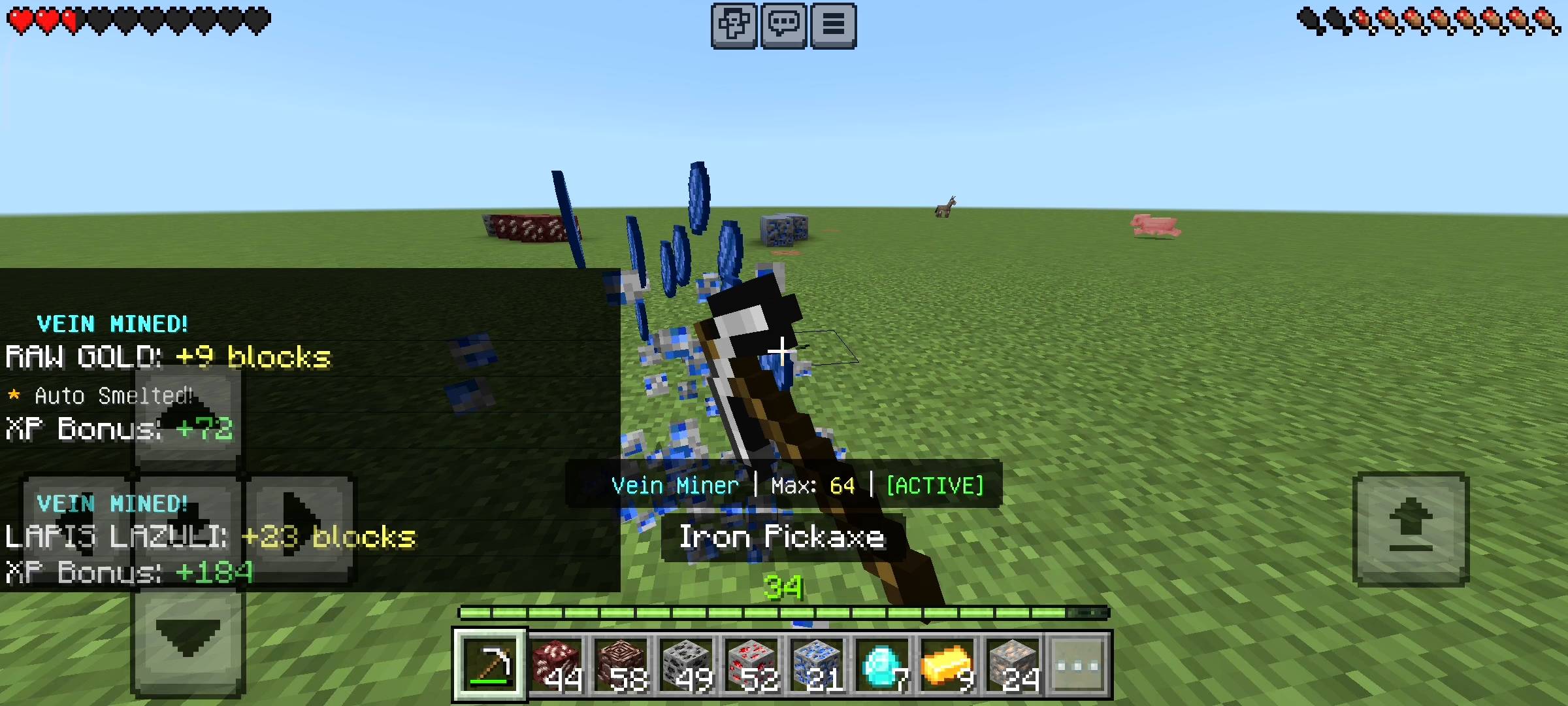 Racingraftaar's Vein Miner Addon (26.x, 1.21) – MCPE/Bedrock Mod — screenshot 2
