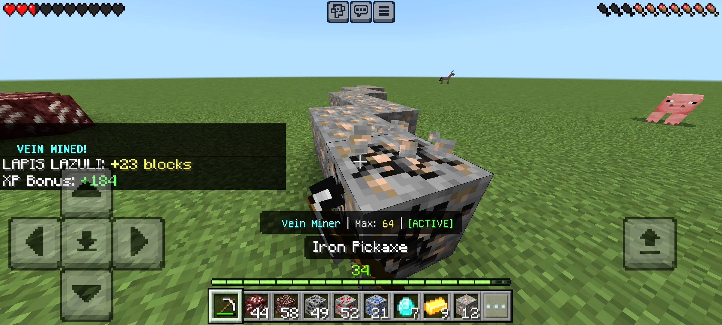 Racingraftaar's Vein Miner Addon (26.x, 1.21) – MCPE/Bedrock Mod — screenshot 3