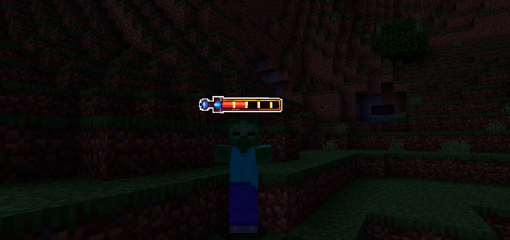 RPG Damage Indicator Addon (26.x, 1.21) – MCPE/Bedrock Mod — screenshot 1