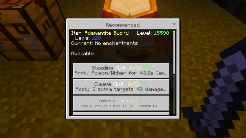 SangGTP's More Enchantments Addon (26.x, 1.21) – MCPE/Bedrock Mod — screenshot 1