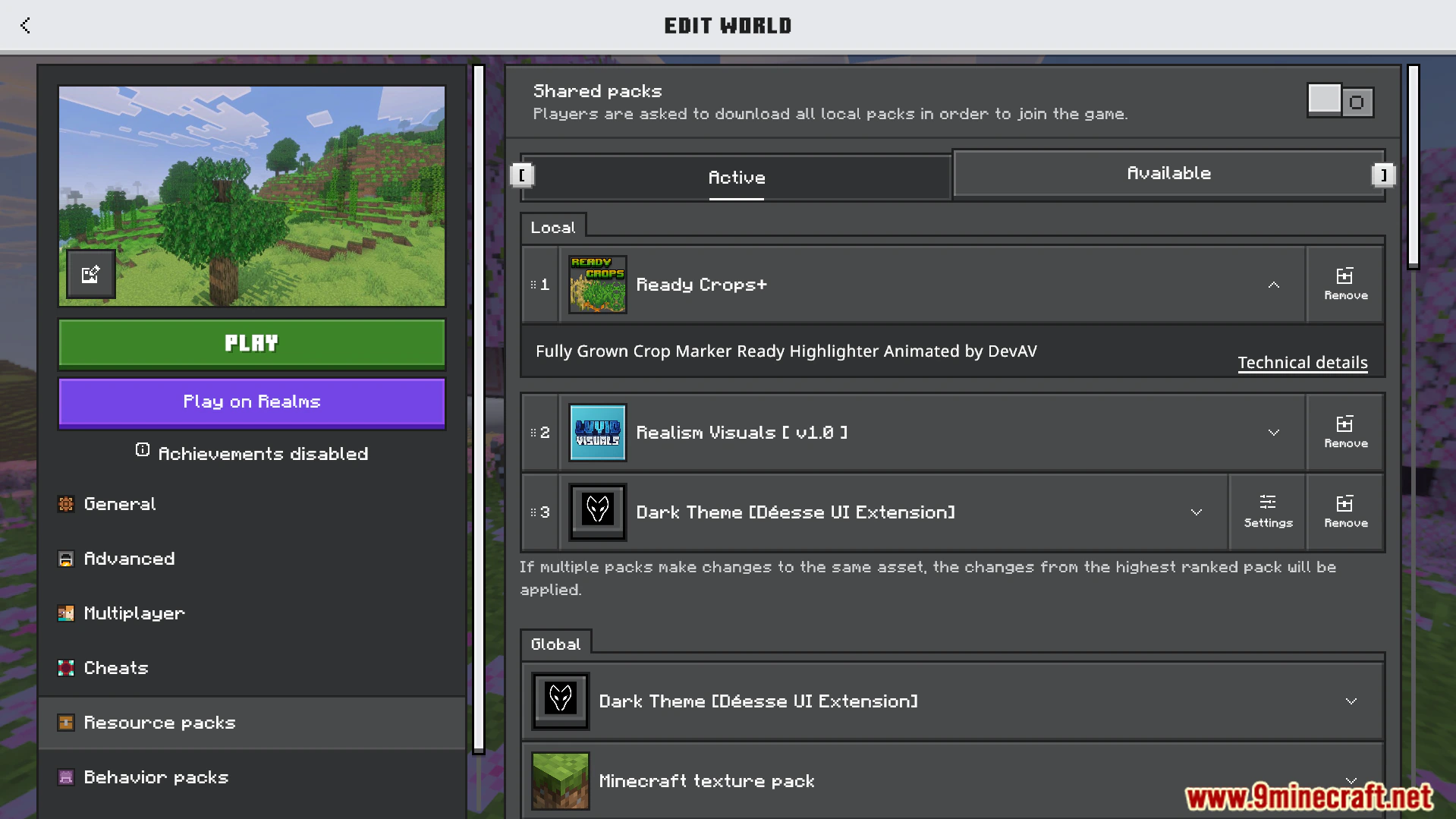 Ready Crops Plus Texture Pack (26.x, 1.21) – Glowing Animations For Fully Grown Farm Crops — screenshot 1