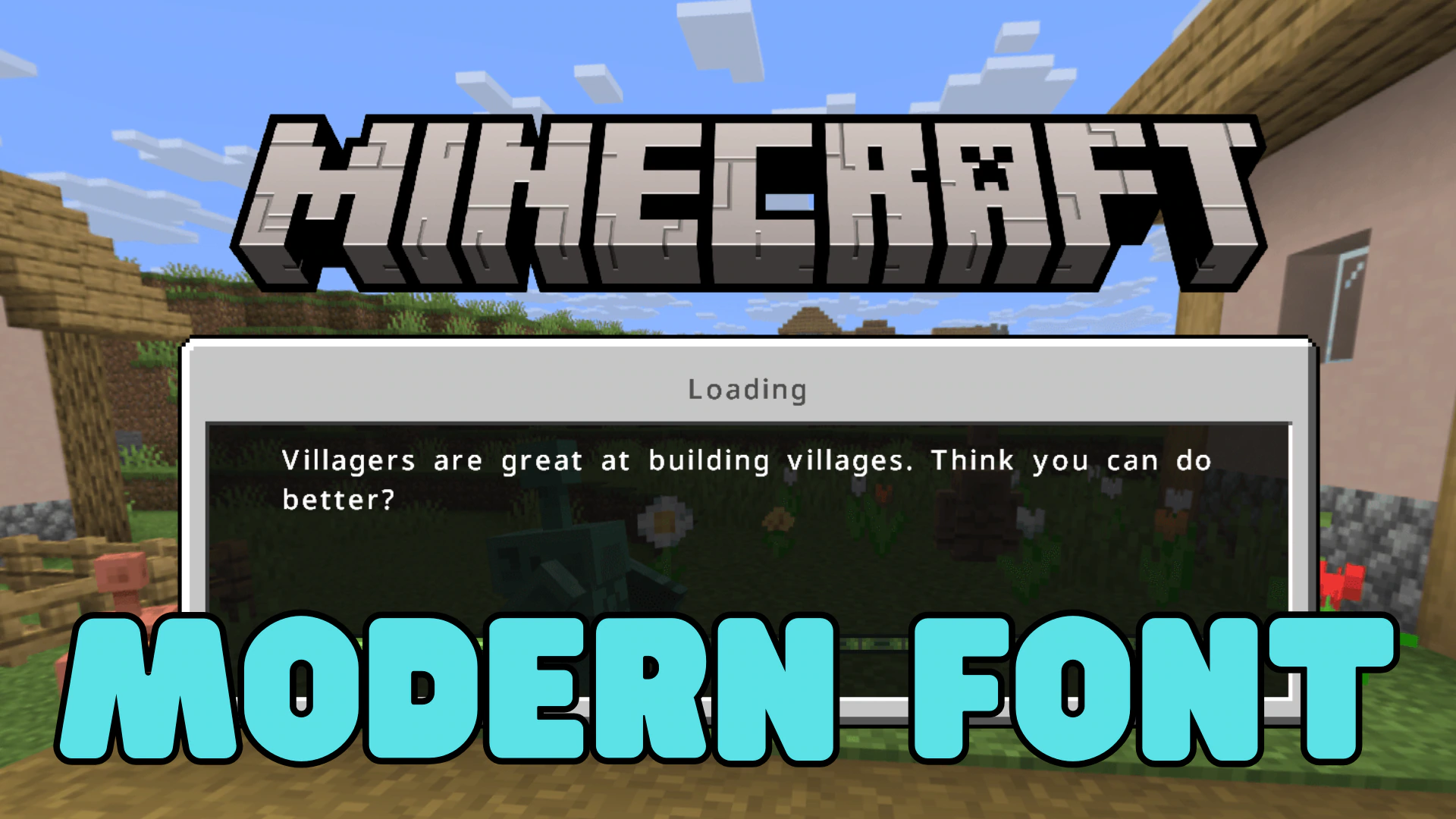 Modern Font Texture Pack (26.x, 1.21) – MCPE/Bedrock