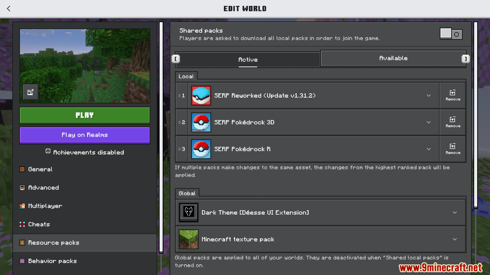SERP Reworked Texture Pack (26.x) – Fresh Visuals For The SERP Pokedrock Addon — screenshot 1