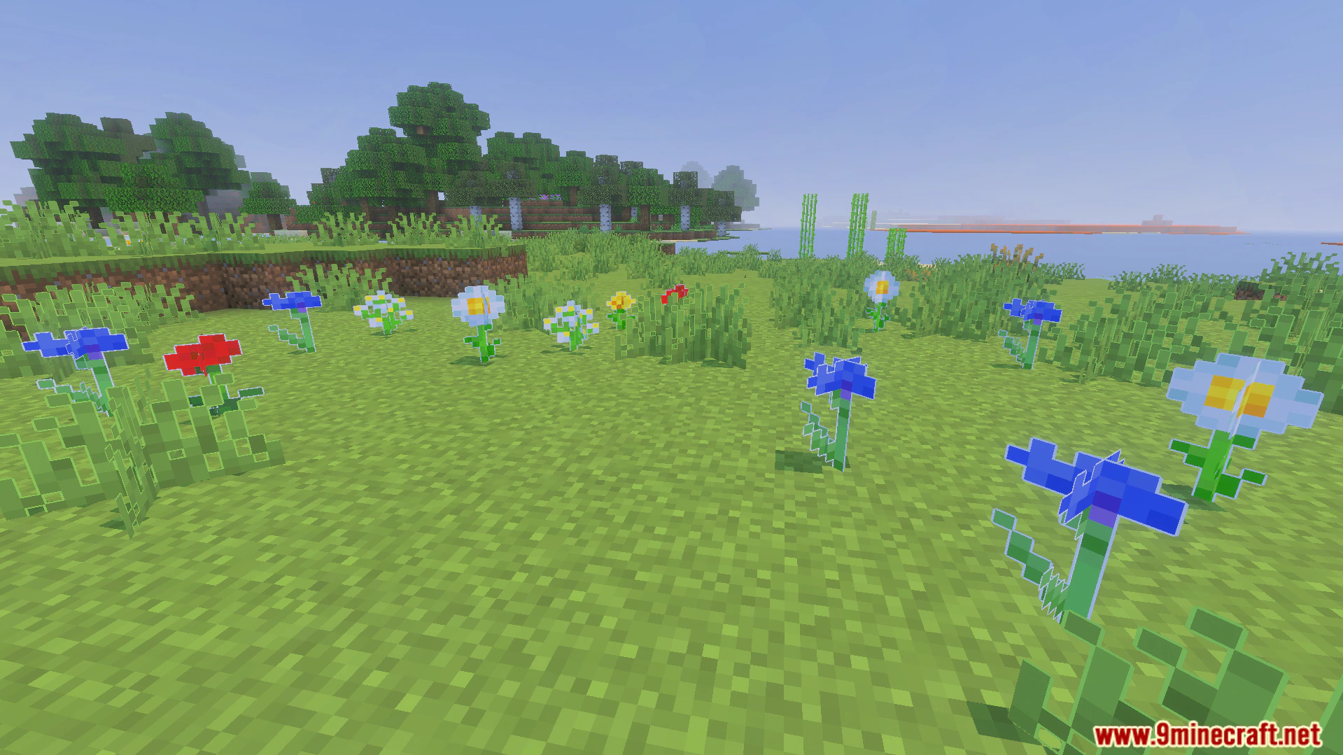 Outlined Grass Texture Pack (26.x, 1.21) – Clean White Outlines For Plants And Planks — screenshot 5