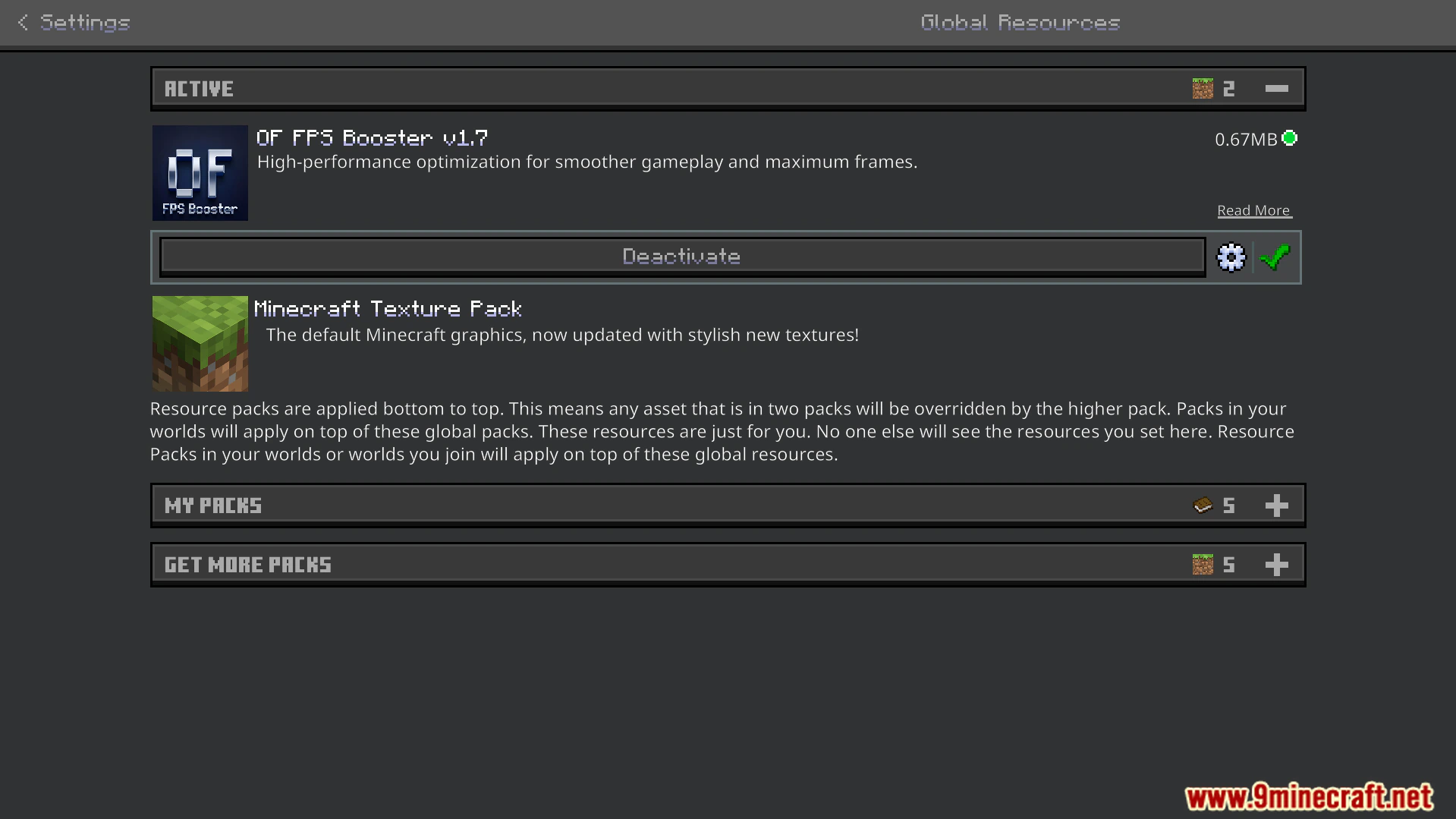 OF FPS Booster Texture Pack (26.x, 1.21) – Boost Frame Rates And Reduce Lag — screenshot 1