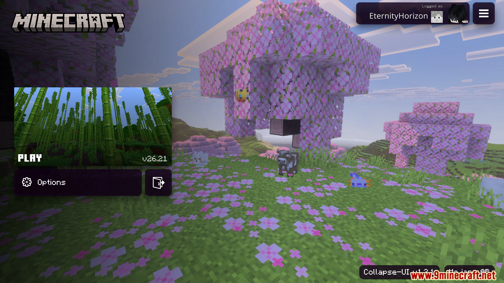 Collapse UI Texture Pack (26.x, 1.21) – Custom Console Style Menus For Bedrock — screenshot 1