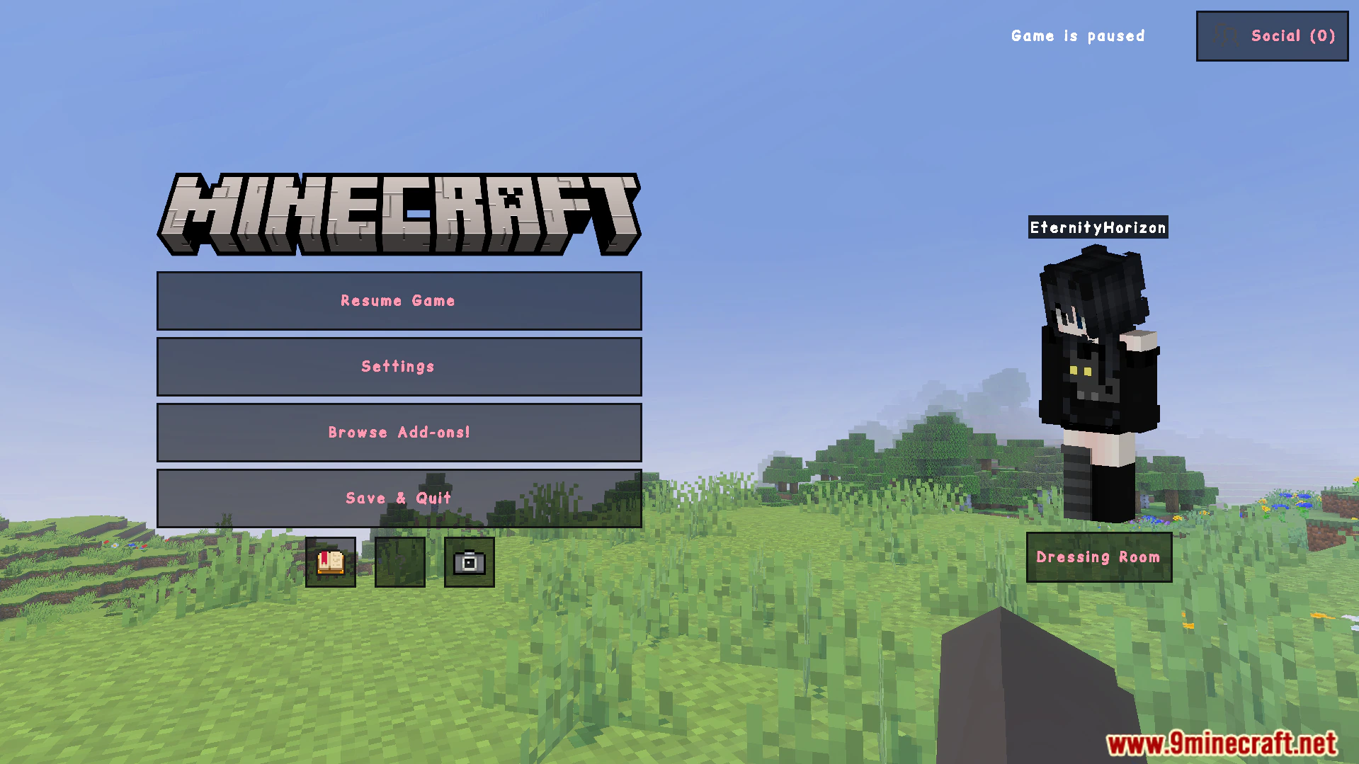 Alya UI Texture Pack (26.x, 1.21) – Bright Pink Anime Theme With Transparent UI — screenshot 7
