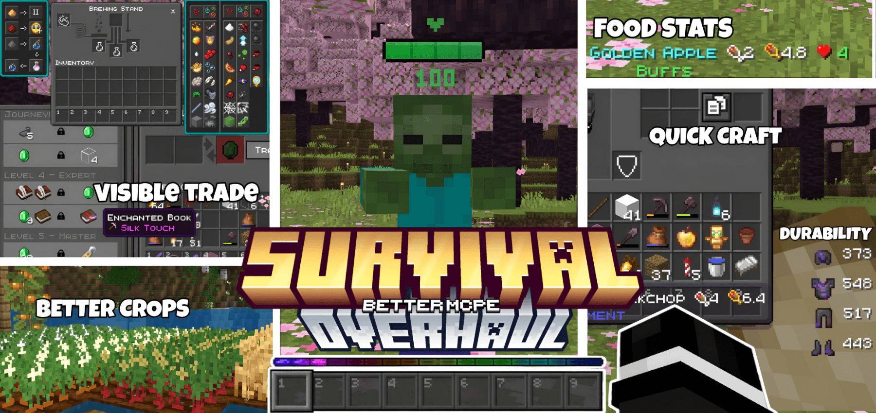 Survival Overhaul Texture Pack (26.x, 1.21) – Improve Your Survival Interface