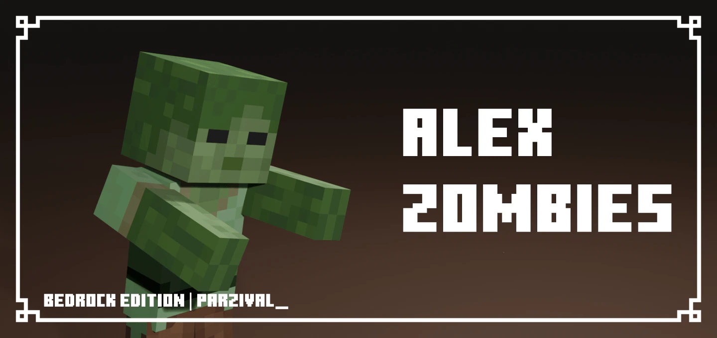 Alex Zombies Texture Pack (26.x, 1.21) – MCPE/Bedrock — screenshot 1