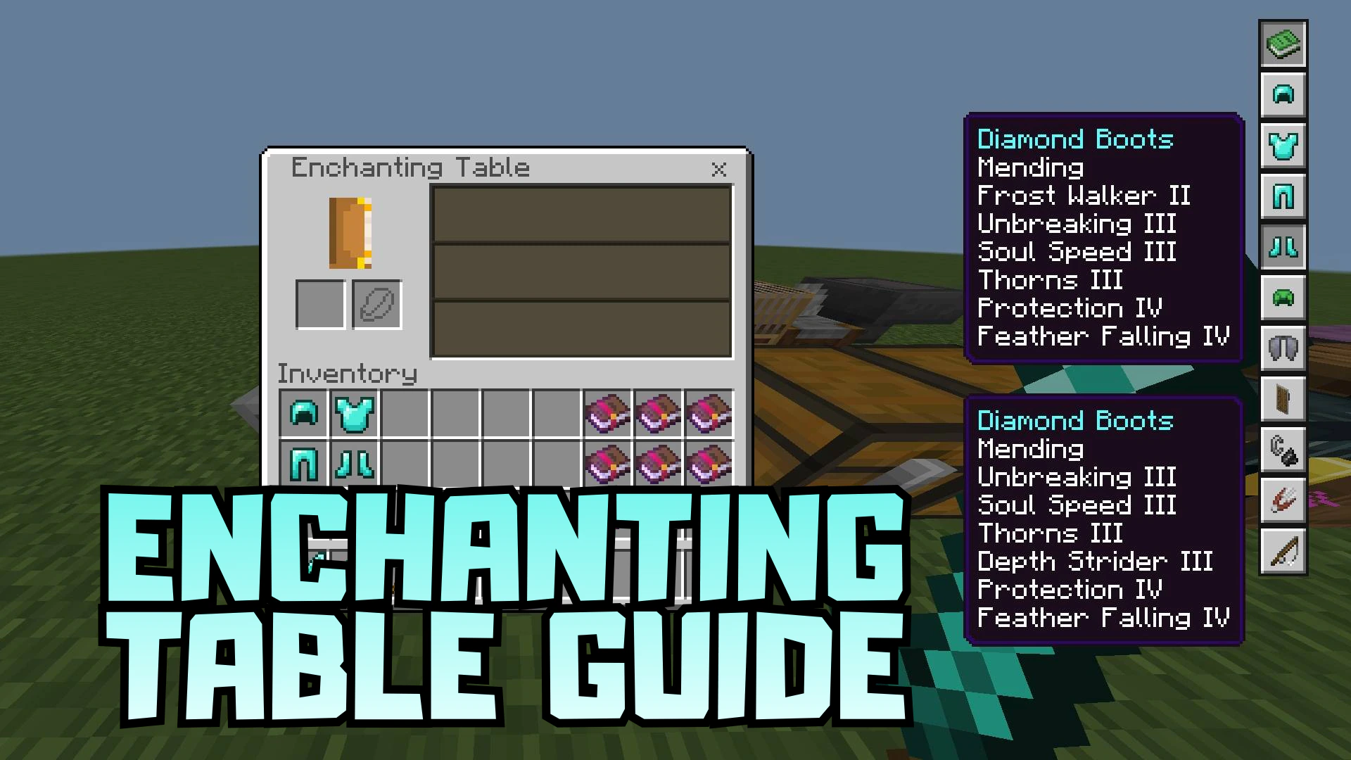 Enchanting Table Guide Texture Pack (26.x, 1.21) – MCPE/Bedrock