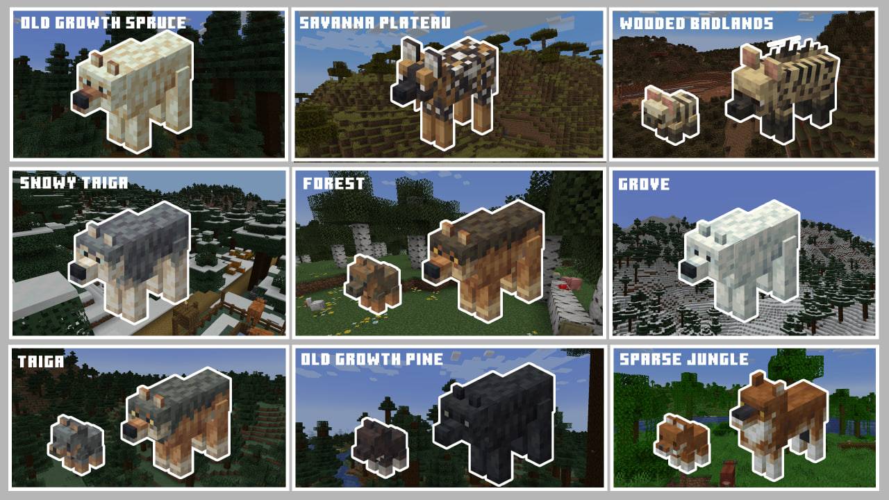 Acidul's Wolves Texture Pack (26.x, 1.21) – MCPE/Bedrock — screenshot 1
