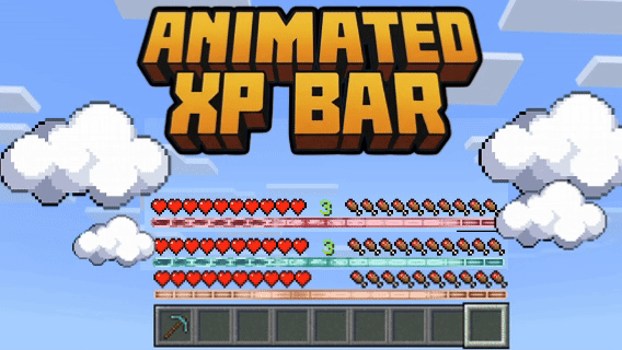 Animated XP Bars Texture Pack (26.x, 1.21) – MCPE/Bedrock