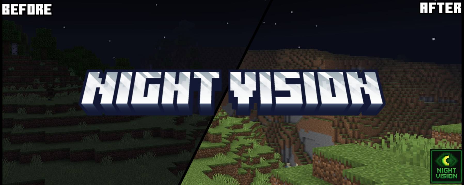 Night Vision Universal Texture Pack (26.x, 1.21) – MCPE/Bedrock