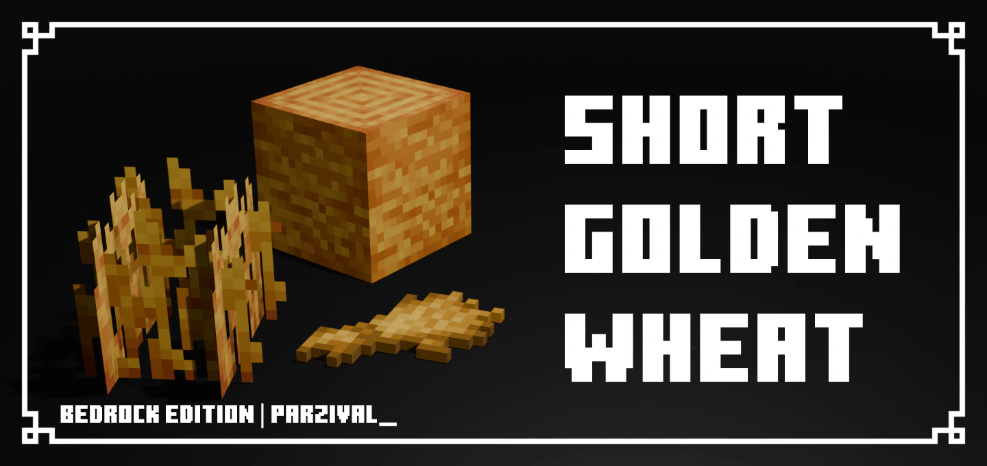 Short Golden Wheat Texture Pack (26.x, 1.21) – MCPE/Bedrock