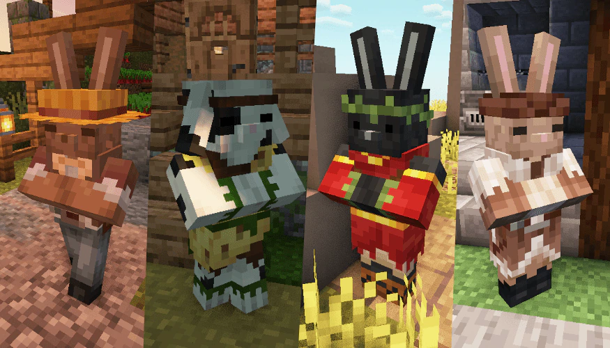 Rabbit Villagers Texture Pack (26.x, 1.21) – MCPE/Bedrock — screenshot 3