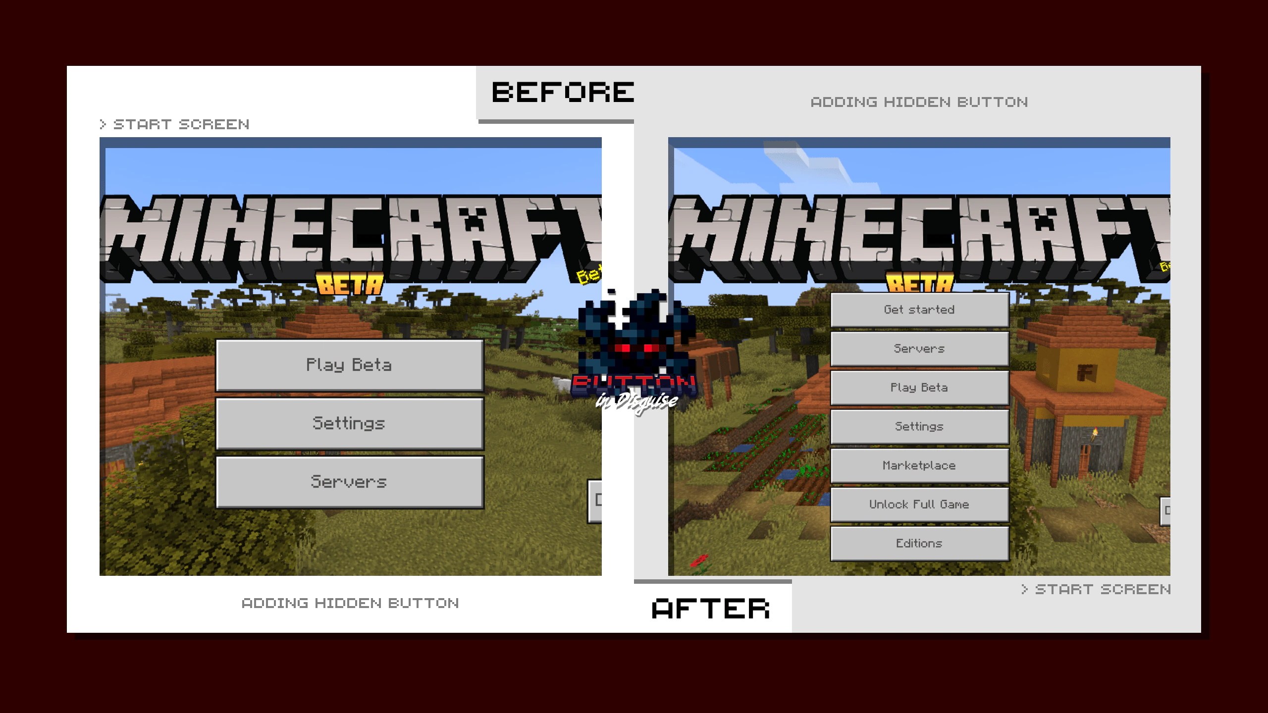 Button in Disguise Texture Pack (1.21, 1.20) – MCPE/Bedrock — screenshot 4